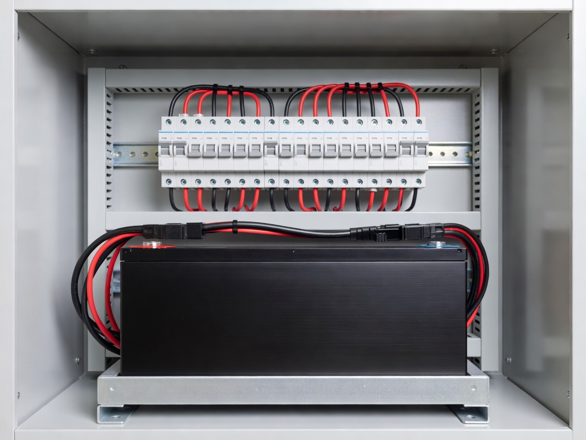 Clean electrical auxiliary system setup with lithium battery and circuit breakers